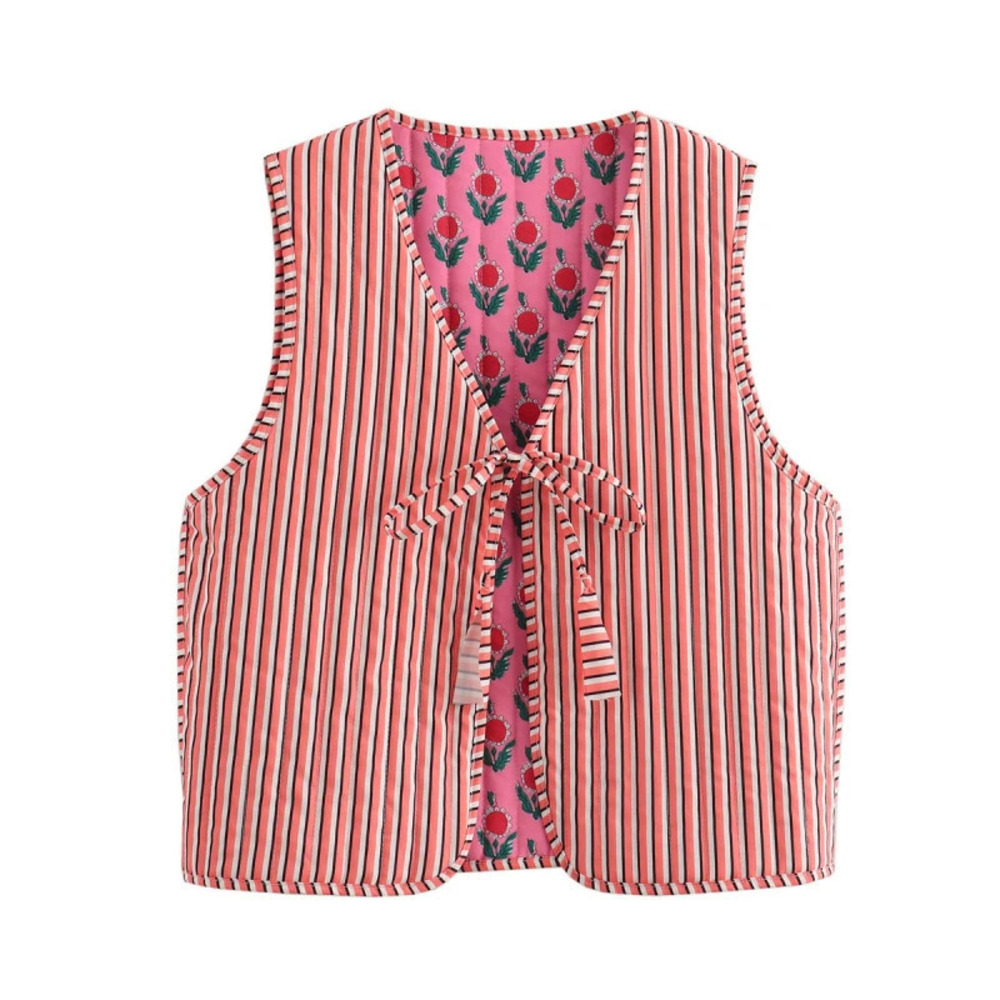 Printed Reversible Cotton Padded Vest